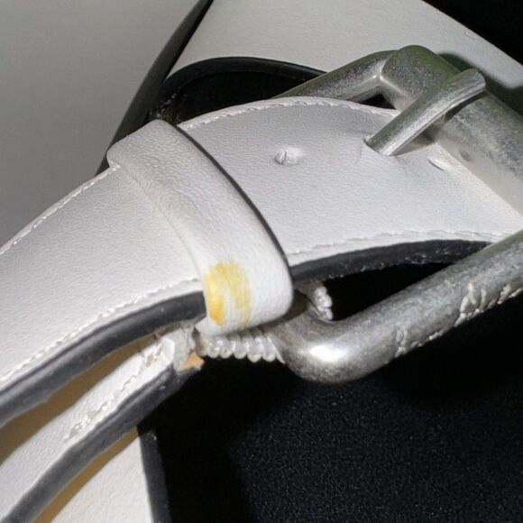 Sam Edelman Eleanor white leather ankle strap platform chunky sandals Women's 7 - Picture 9 of 9